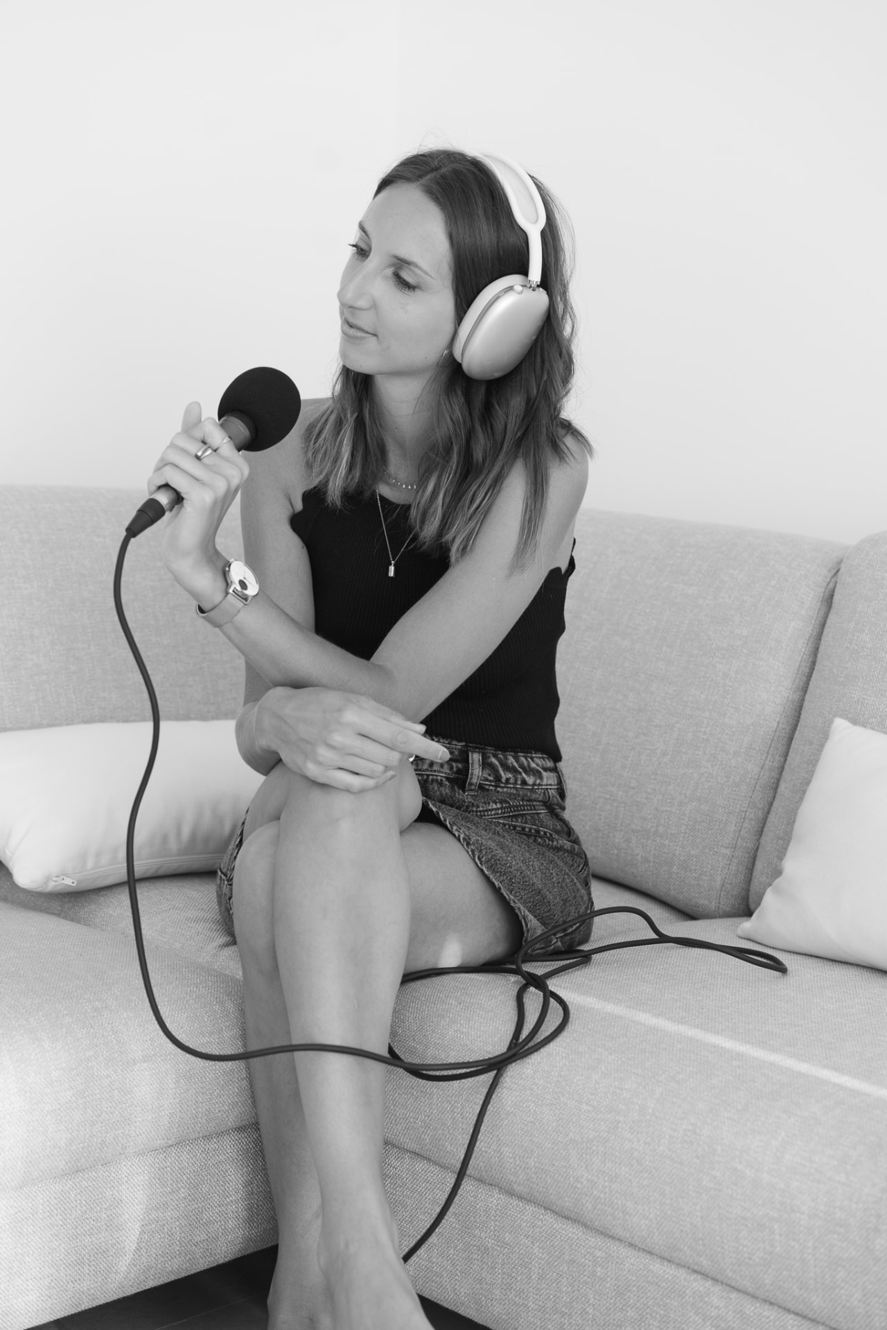 Enregistrement du podcast au casque